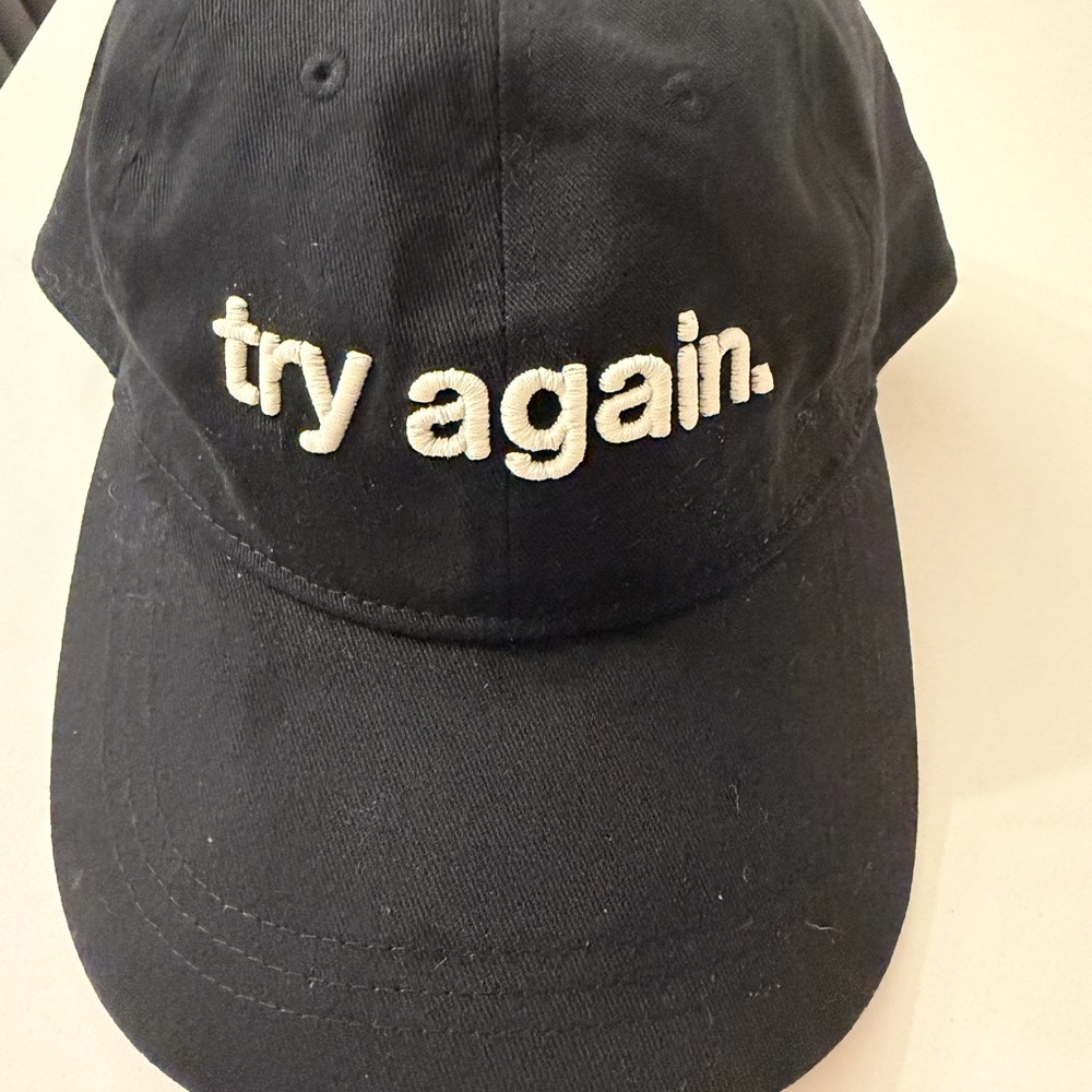 Bershka Black Cap with Embroidered Text